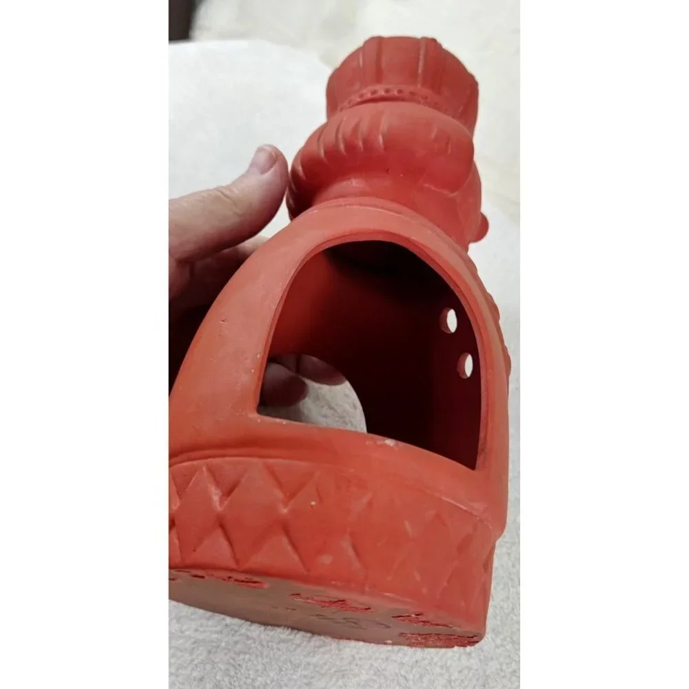 Terracotta Figural Candle Holder Pottery Tea Light VTG 70s Danish Modern Japan